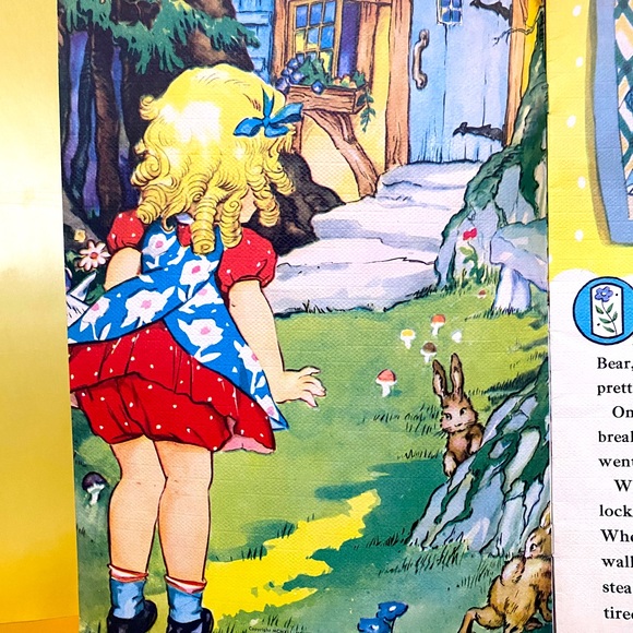 THE THREE BEARS VTG 1949 CLASSIC STORYBOOK WHITMAN GREAT COLORED ILLUSTRATIONS - Picture 3 of 16